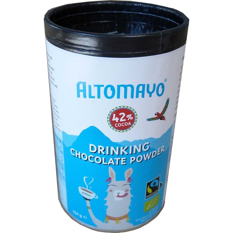 Altomayo ALTOMAYO - Bio + Fairtrade Trinkschokolade (42% Premiumkakao-Anteil), Pulver, 250g Dose - Produktbild