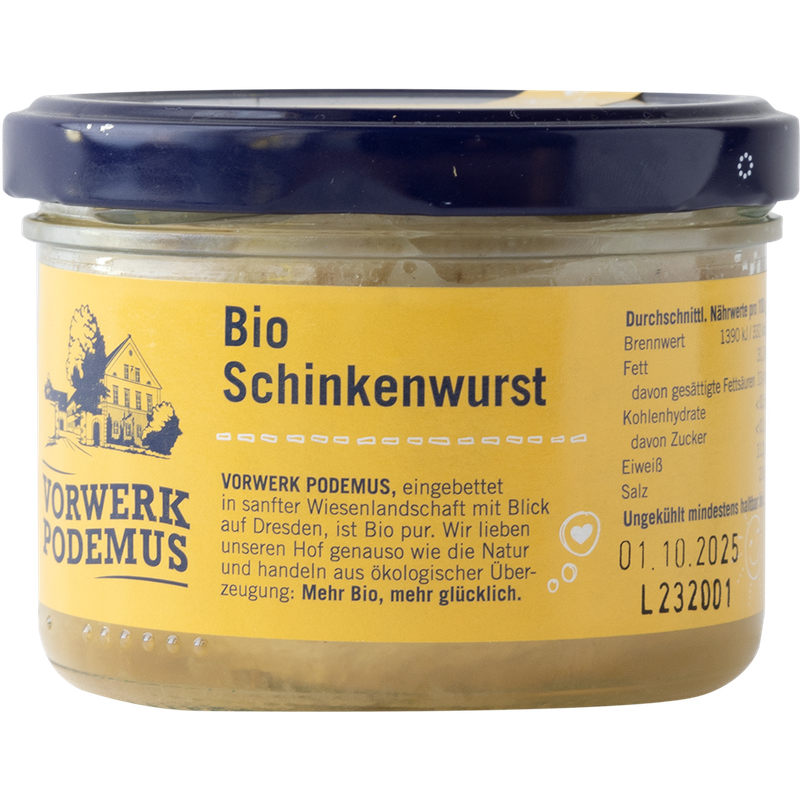 Vorwerk Podemus Bio Schinkenwurst - Produktbild