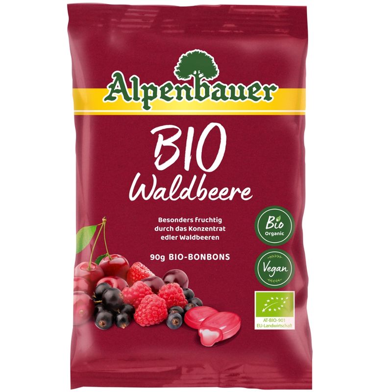 Alpenbauer  Gefüllte Bio Bonbons mit Waldbeere-Geschmack - Produktbild