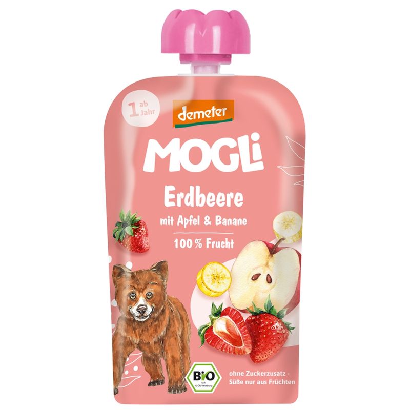 Mogli Bio-Quetschie Erdbeere - Produktbild