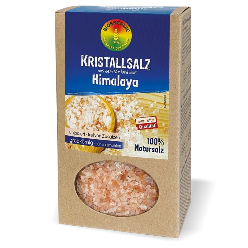 BIOENERGIE KRISTALLSALZ aus dem Vorland des Himalaya grobkörnig - für Salzmühlen, unjodiert - Produktbild