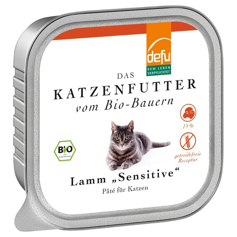defu - Das Tierfutter vom Bio-Bauern Katze Lamm "Sensitive" Pâté - Produktbild