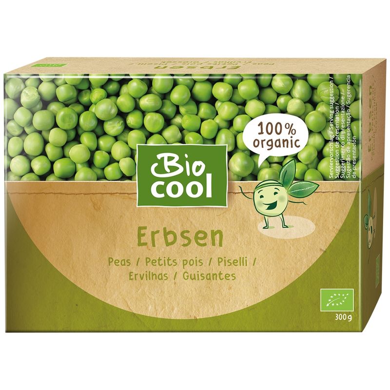 BioCool Bio Erbsen, tiefgefroren, 300 g - Produktbild