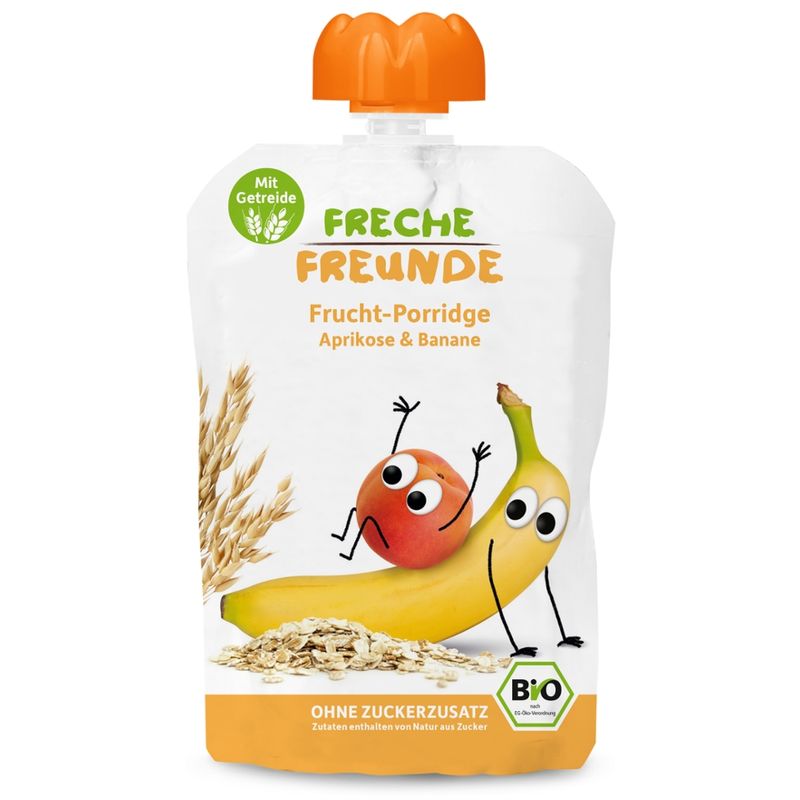 Freche Freunde Freche Freunde Bio Frucht-Porridge Aprikose & Banane 100g - Produktbild