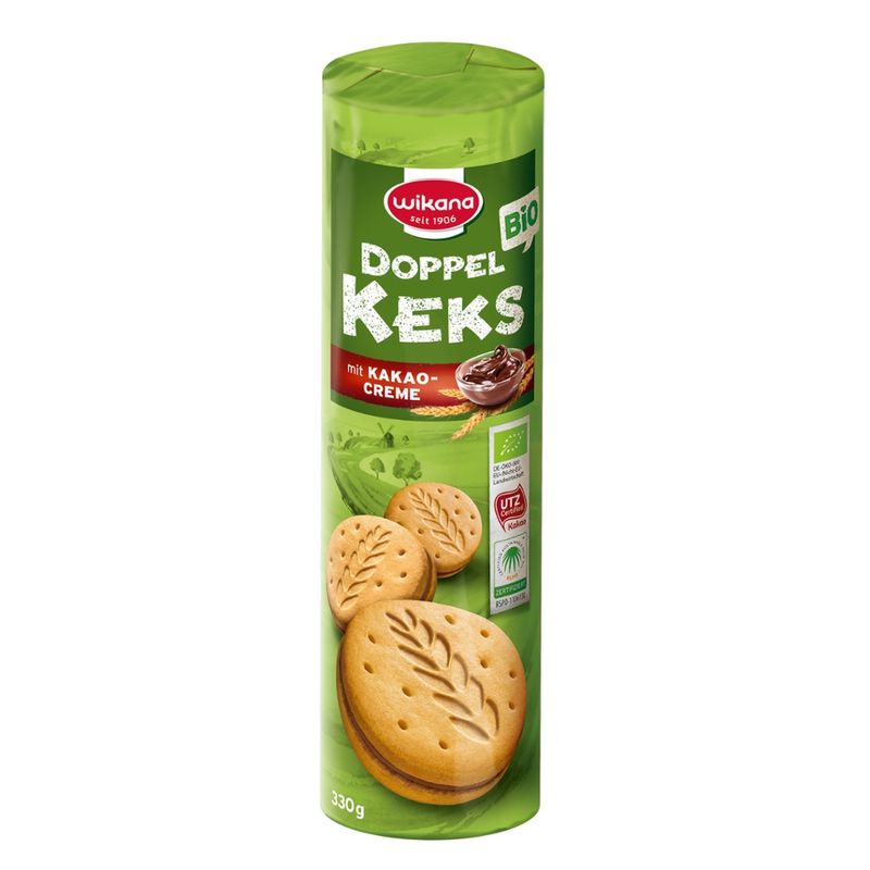 Wikana Bio Doppelkeks mit Kakaocreme, 330 g - Produktbild