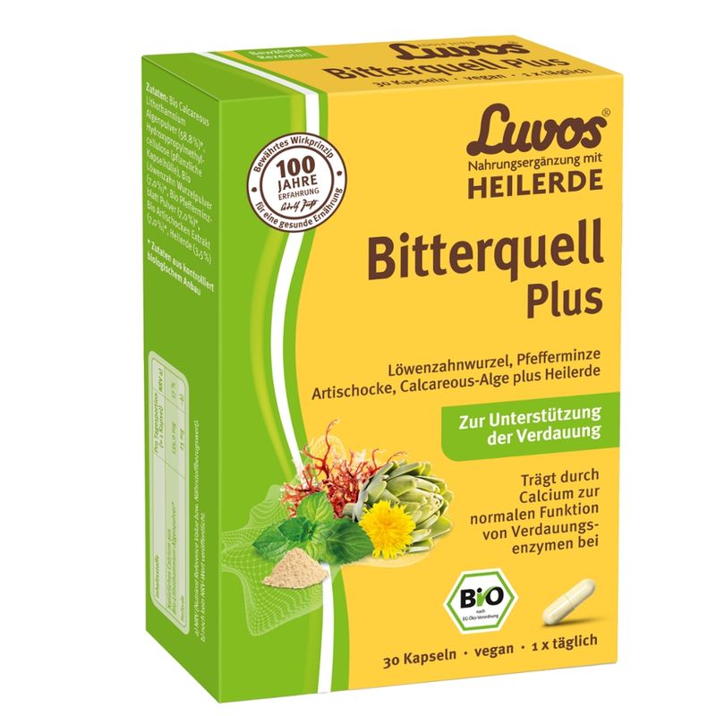 Luvos Nahrungsergänzung mit Heilerde Luvos Bitterquell Plus Kapseln - Produktbild