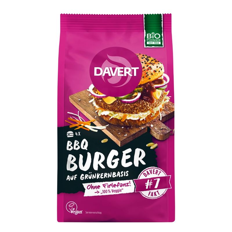 Davert BBQ Burger 160g - Produktbild