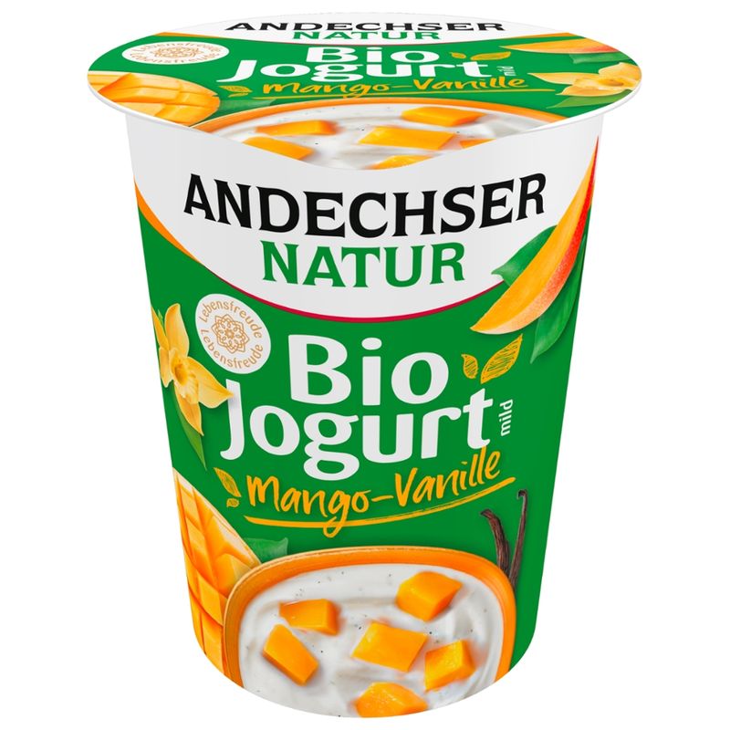 Andechser Natur Bio Jogurt Mango-Vanille 3,8% - Produktbild