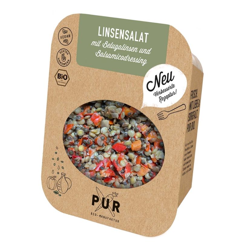 PUR Bio-Manufaktur PUR Linsensalat mit Belugalinsen und Balsamicodressing - Produktbild