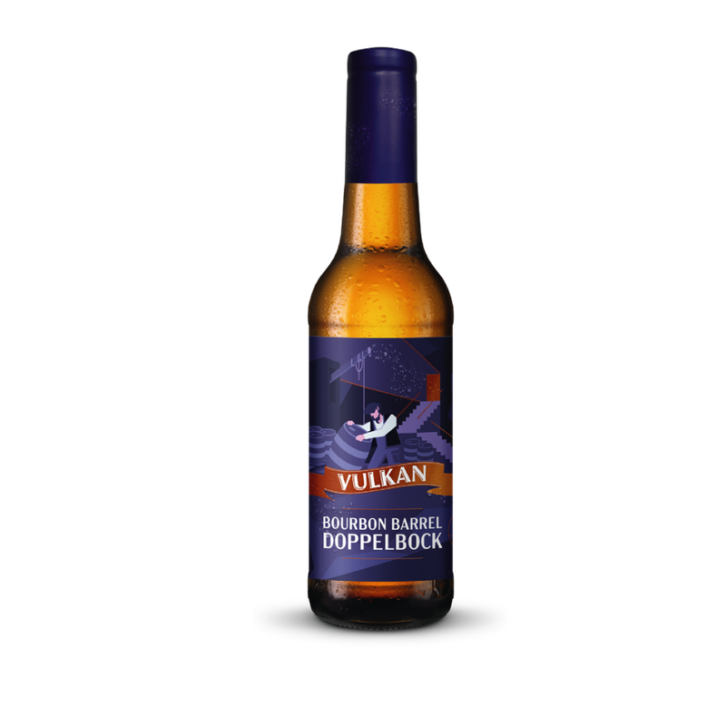 VULKAN Vulkan BIO Bourbon Barrel Doppelbock 10x0,33l LN - Produktbild