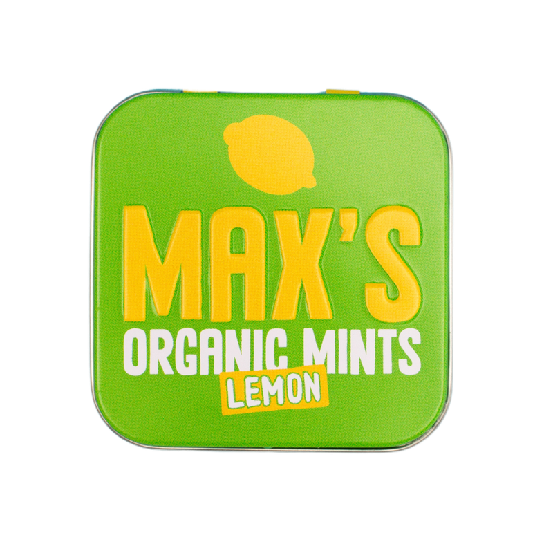 Max's Organic Mints Max's Organic Lemon Mints 35 gram tins - Produktbild