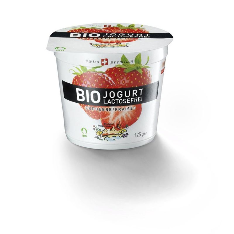 Molkerei Biedermann Bio Jogurt lactosefrei Erdbeer - Produktbild