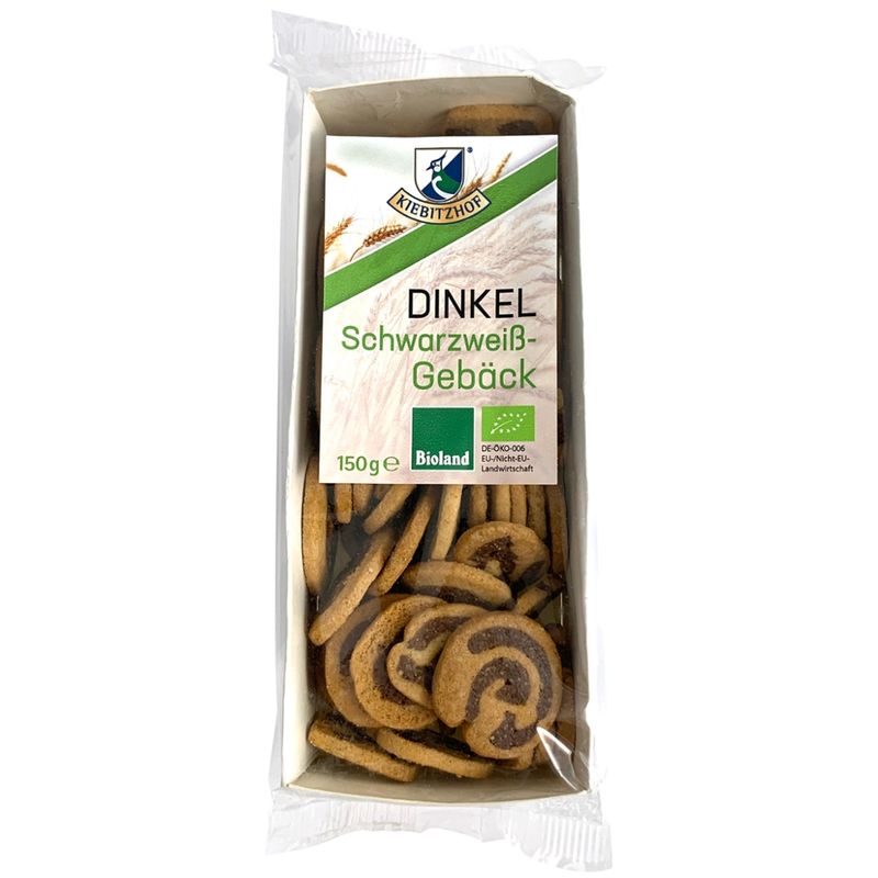 Kiebitzhof Bioland Schwarz-Weiss Gebäck - Produktbild