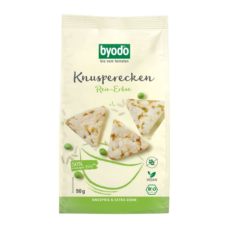 Byodo Byodo Knusperecken Reis-Erbse, 90 g - Produktbild