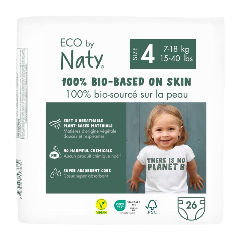 Naty Eco by Naty Windeln Gr. 4 (7-18 kg), 26 St - Produktbild