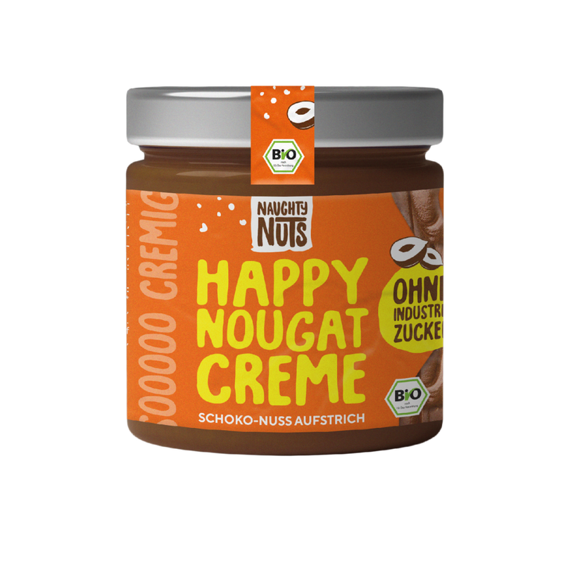 Naughty Nuts Happy Nougat Creme - Bio-Schoko-Nuss-Aufstrich,  250 g - Produktbild