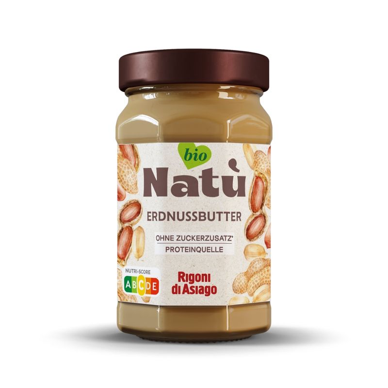 Rigoni di Asiago S.R.L.  Rigoni di Asiago Natù Erdnussbutter BIO Nussaufstrich 220g - Produktbild