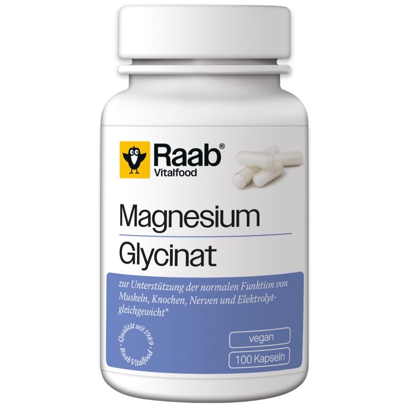 Raab Vitalfood Magnesiumglycinat 100 Kapseln à 660 mg - Produktbild