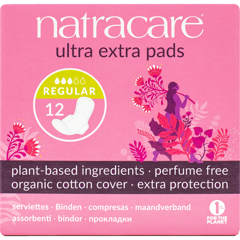 Natracare Binde Ultra Extra Normal mit Flügeln 12 St - Produktbild