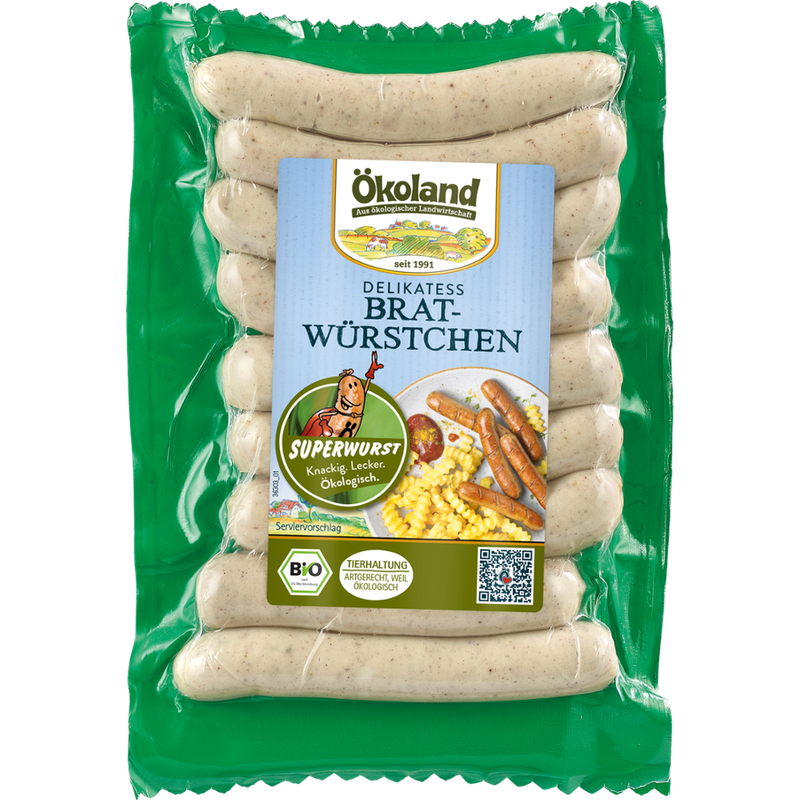 ÖKOLAND Delikatess Bratwürstchen 'alias Superwurst' - Produktbild