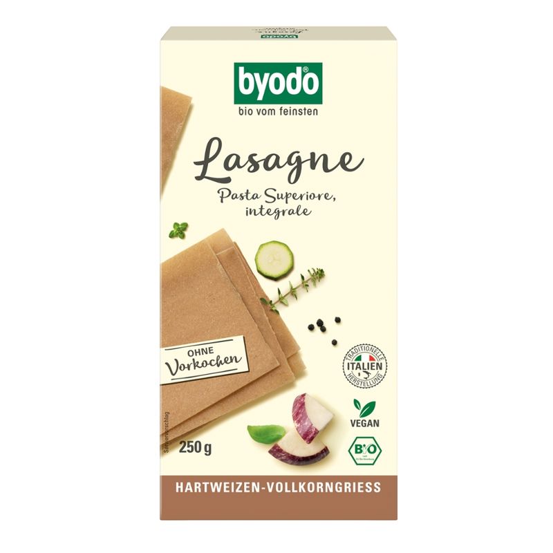 Byodo Byodo Lasagne, Vollkorn, Pasta superiore, integrale 250 g - Produktbild