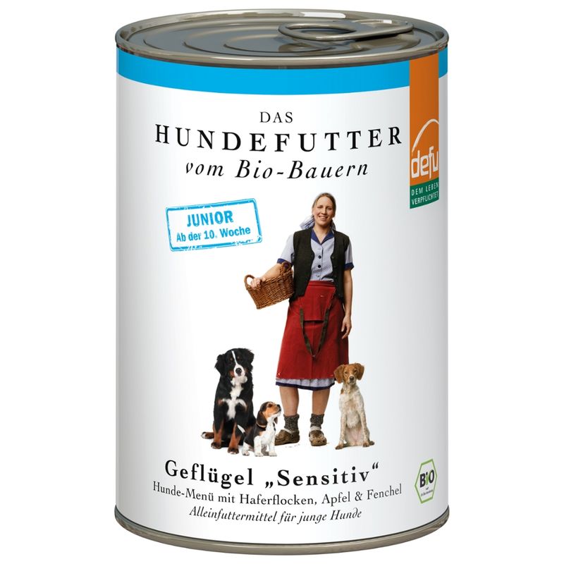 defu - Das Tierfutter vom Bio-Bauern Hund Junior Geflügel "Sensitiv" - Produktbild