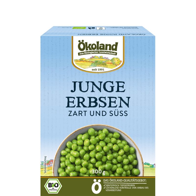 ÖKOLAND Junge Erbsen zart und süß - Produktbild