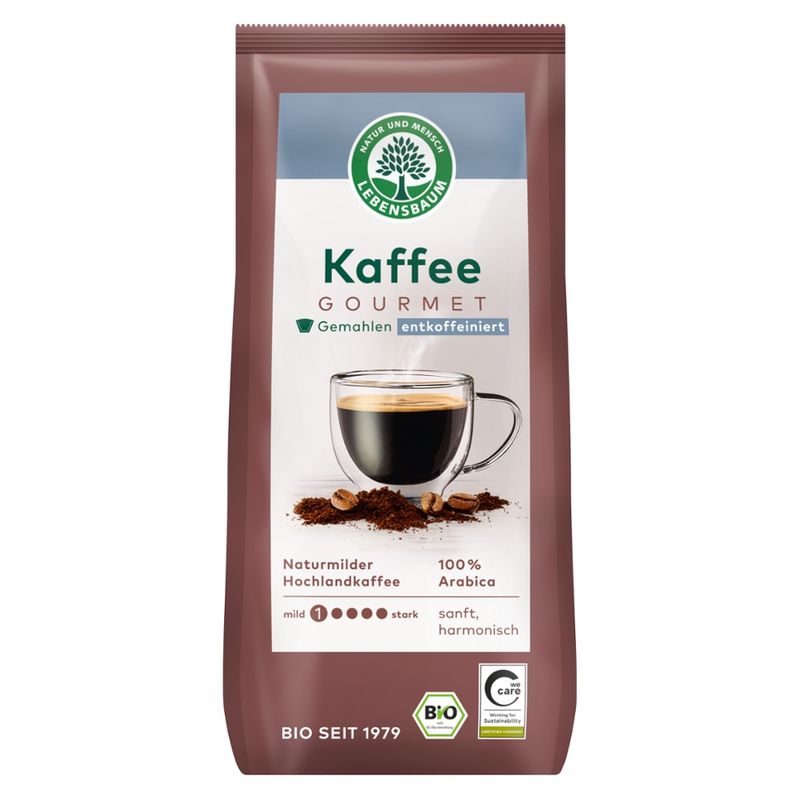 LEBENSBAUM Kaffee Gourmet, gemahlen, entkoffeiniert - Produktbild