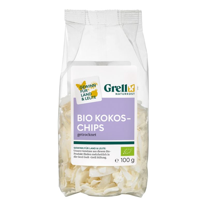 Grell Naturkost Kokoschips, getrocknet - Produktbild
