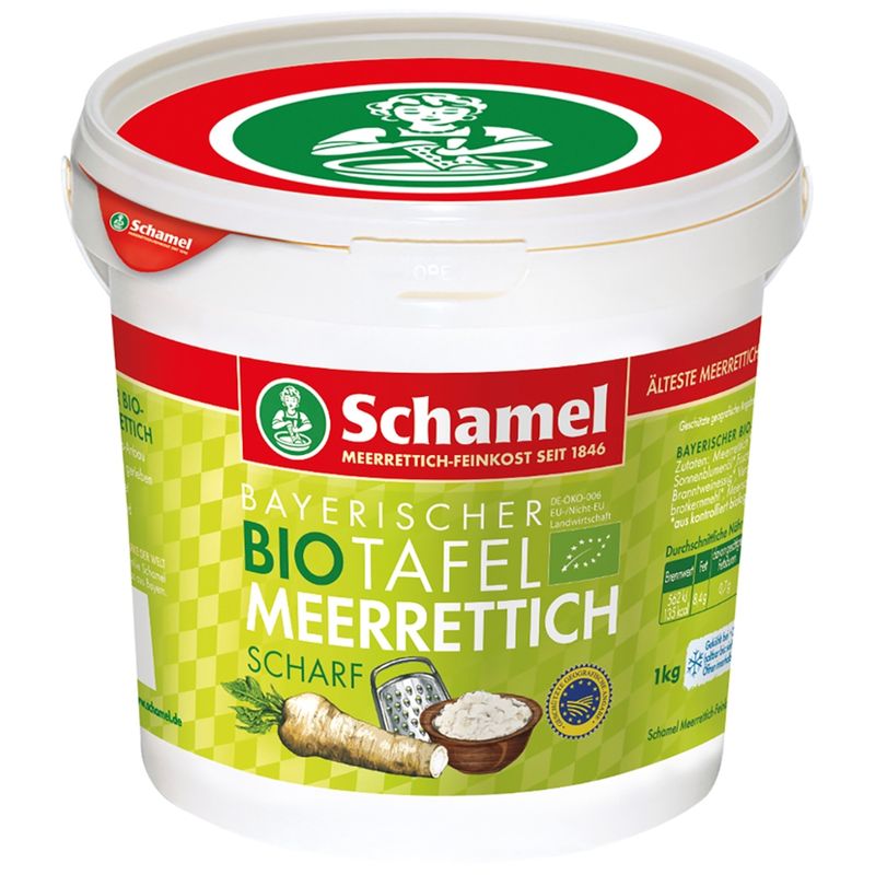 Schamel  Schamel Bayerischer BIO Tafelmeerrettich g.g.A. 1 kg Eimer - Produktbild
