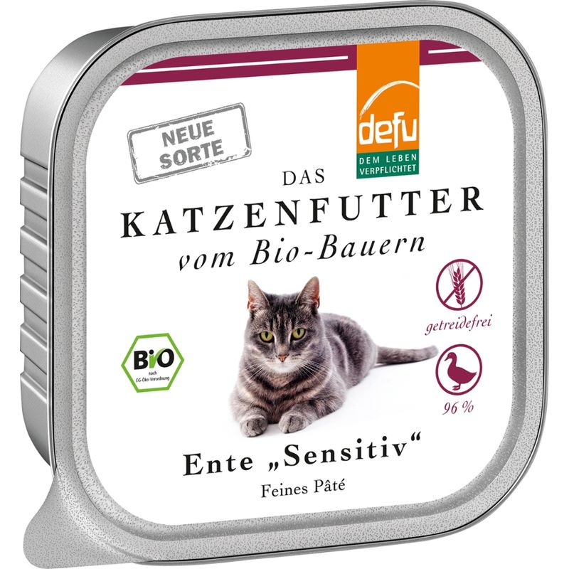 defu - Das Tierfutter vom Bio-Bauern Katze Ente "Sensitiv" - Produktbild