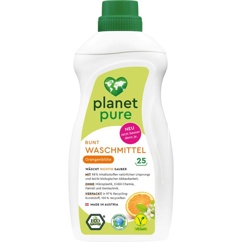 Planet Pure Bunt Waschmittel Orangenblüte 25 Wl - Produktbild