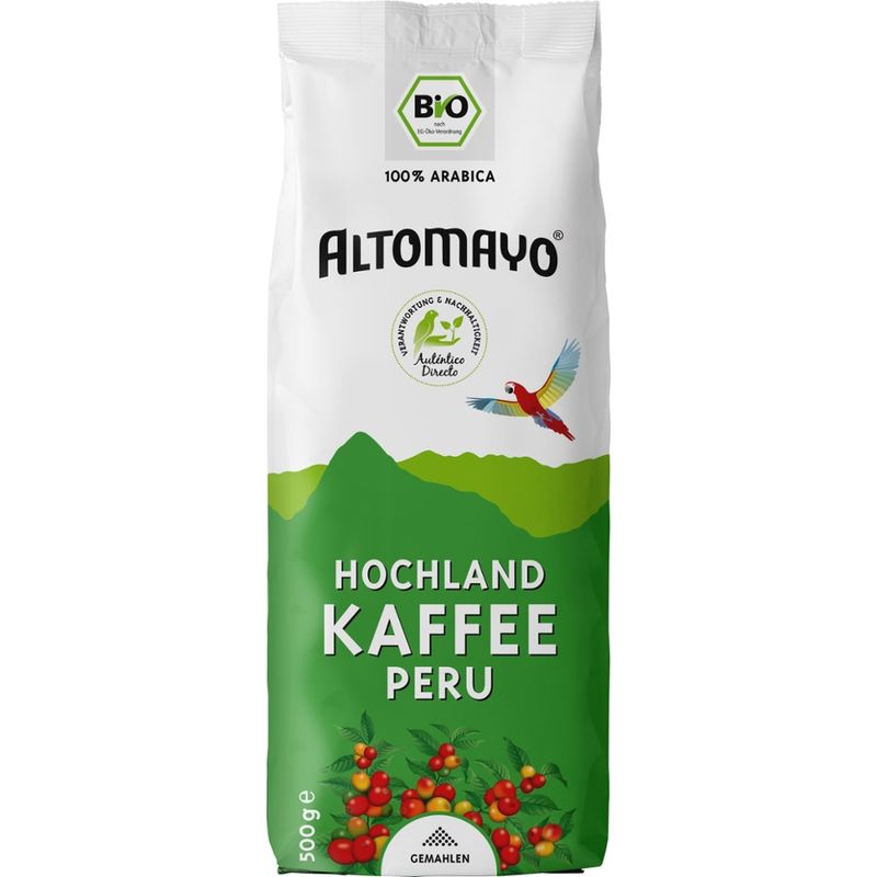 Altomayo Hochland Kaffee Peru, gemahlen - Produktbild