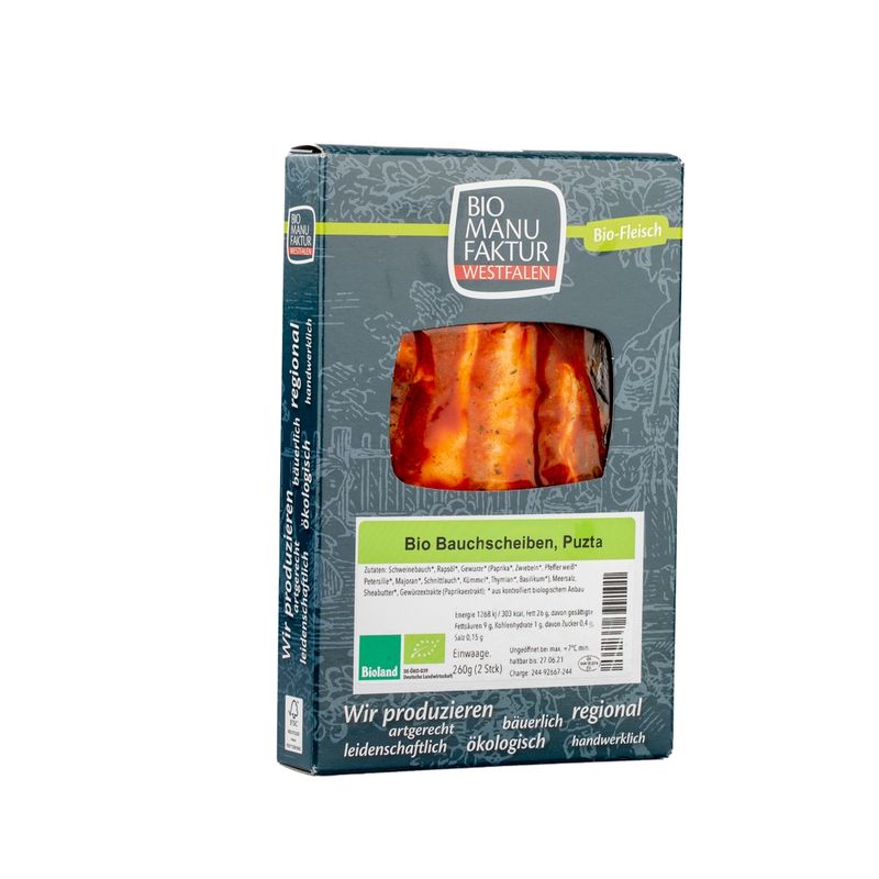 Bio-Manufaktur-Westfalen Bio-Bauchscheiben Mariniert - Produktbild