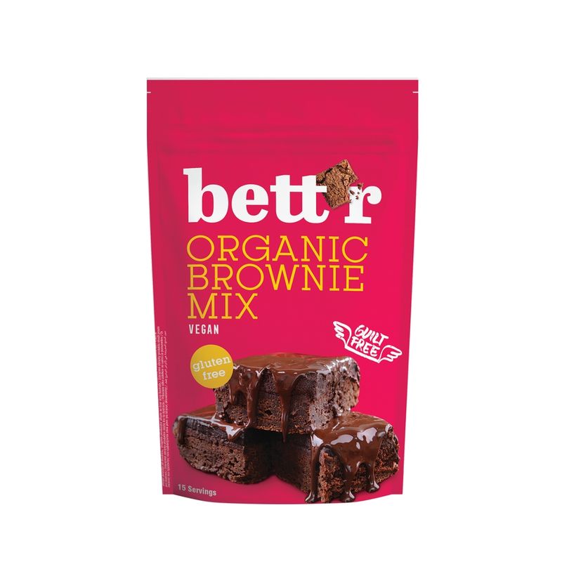 Bett'r Bio Brownie-Backmischung, glutenfrei, vegan, 400g - Produktbild