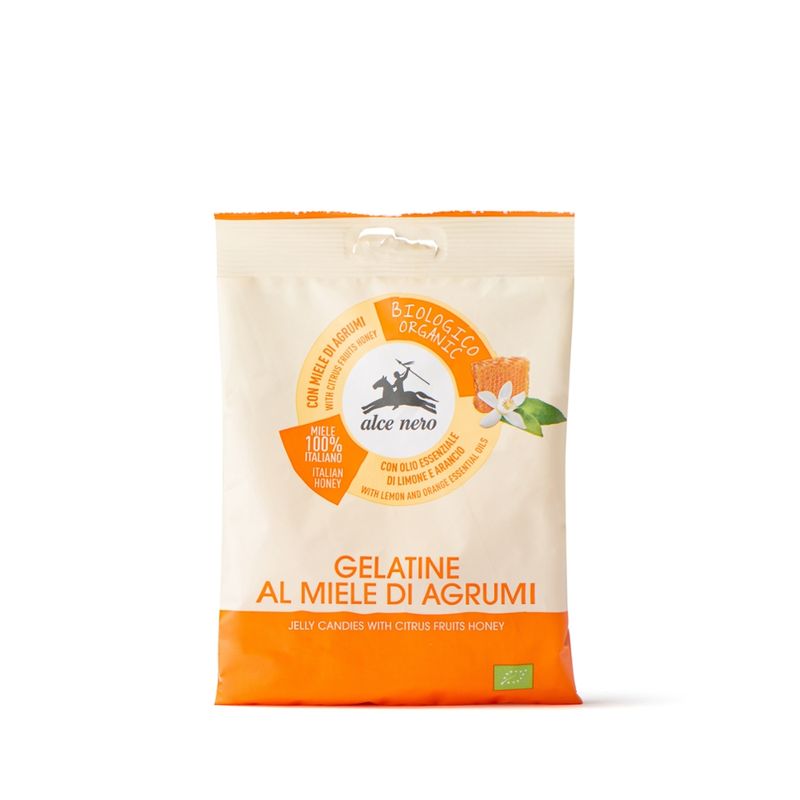 Alce Nero  Biologische Geleebonbons mit Zitrusblütenhonig - Produktbild