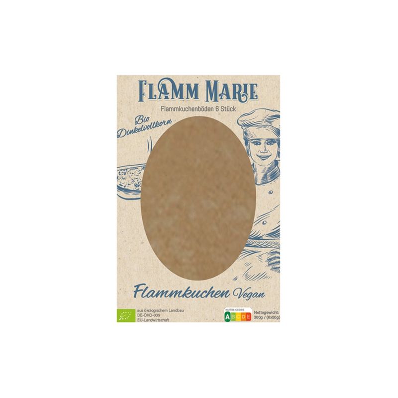 Flamm Marie Biodinkelvollkorn Flammkuchenboden klein oval - Produktbild