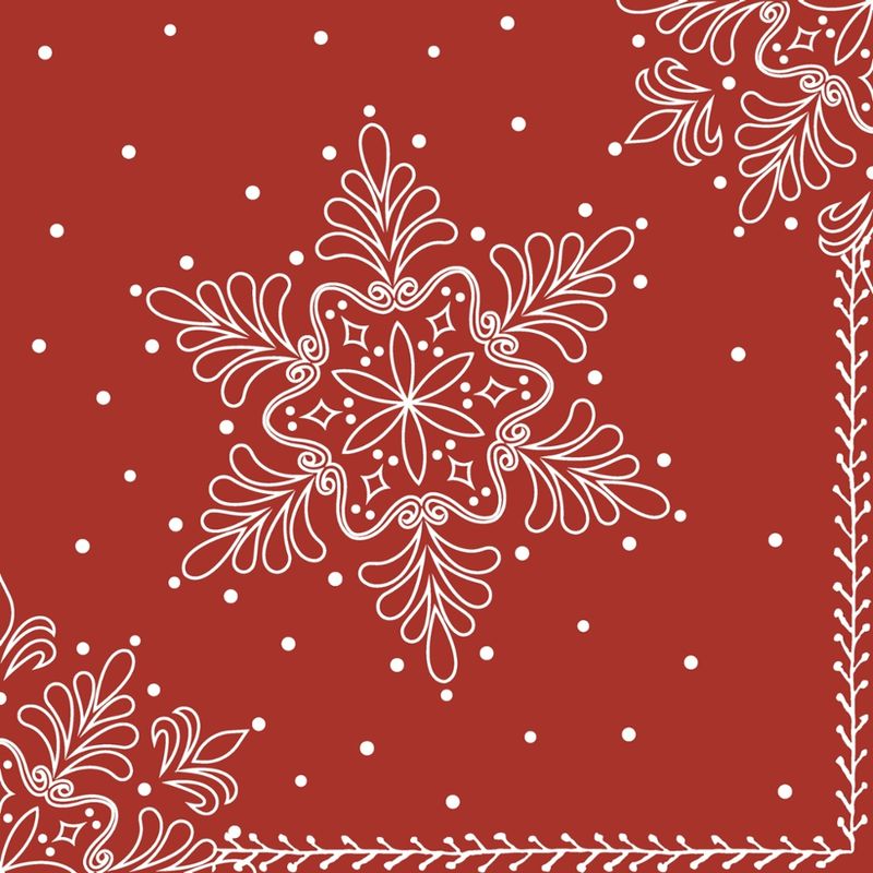 Paper + Design Motivserviette 3-lagig 33x33 cm "Moments Snowflake Deco" - Produktbild