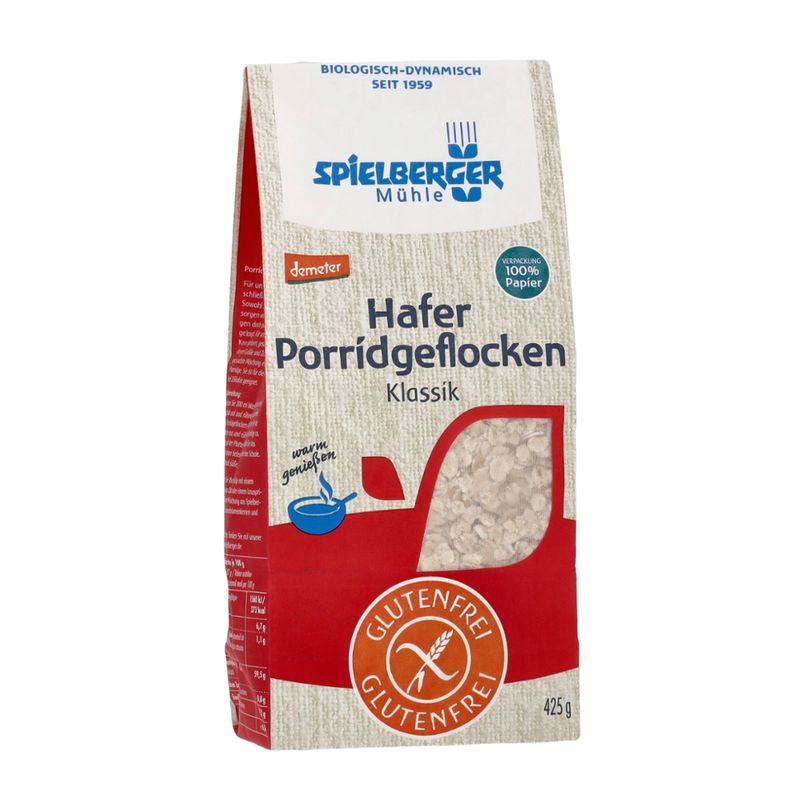 Spielberger Mühle Hafer Porridgeflocken Klassik, glutenfrei, demeter - Produktbild