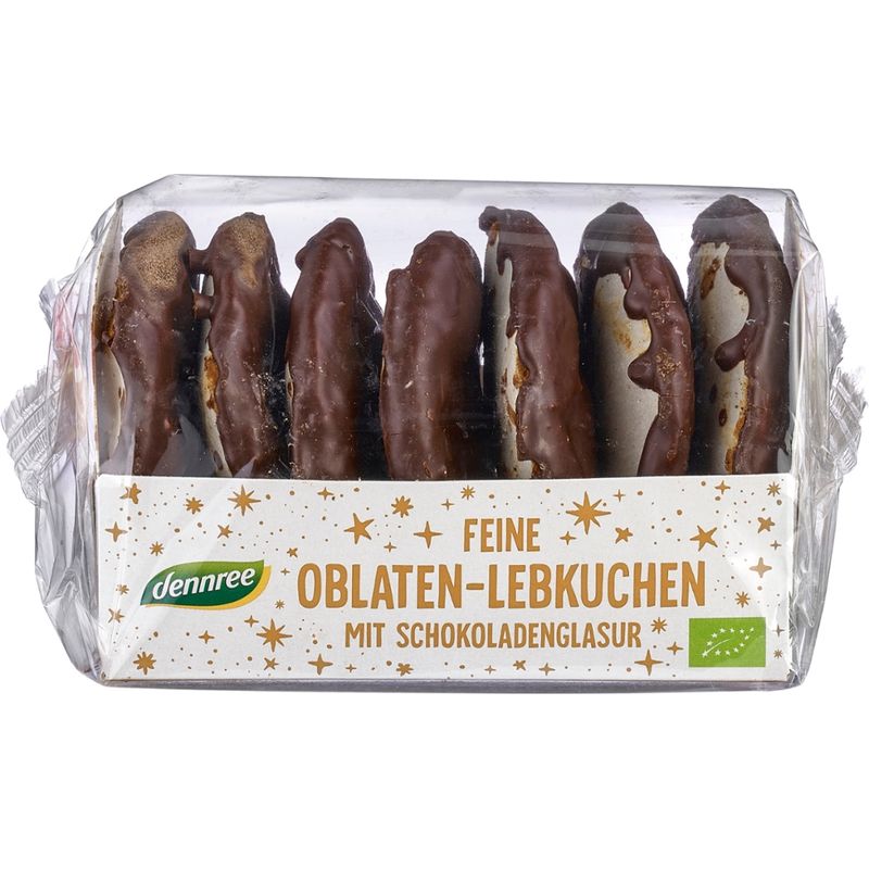 dennree Feine Oblaten-Lebkuchen mit Schokoladenglasur - Produktbild