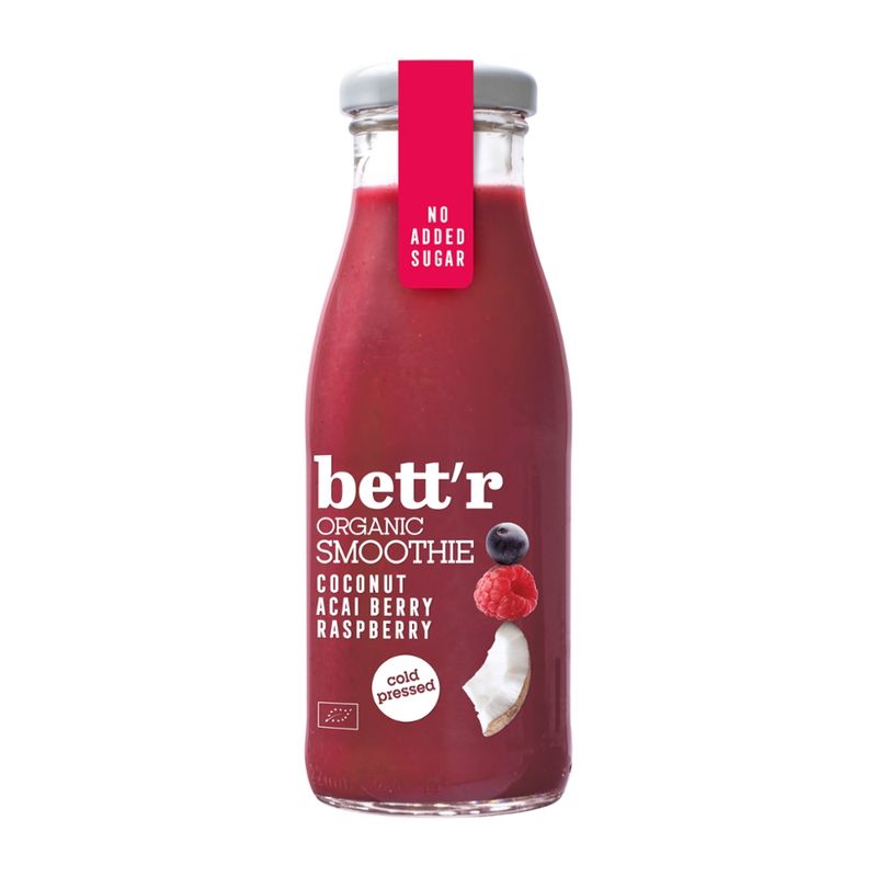 Bett'r Bett'r Smoothie raspberries, acai and coconut - Produktbild