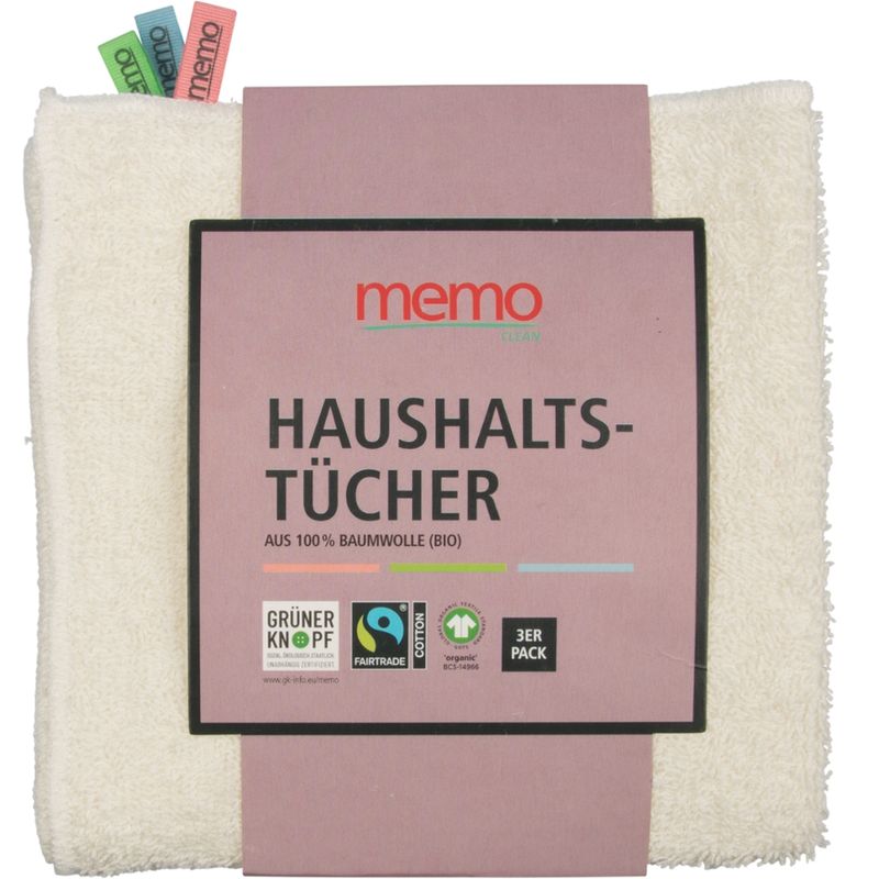 memo 3er-Pack memo Haushaltsreinigungstuch - Produktbild