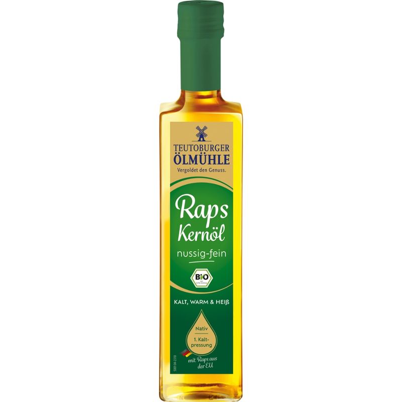Teutoburger Ölmühle BIO Raps-Kernöl kalt-warm-heiß 500ml - Produktbild