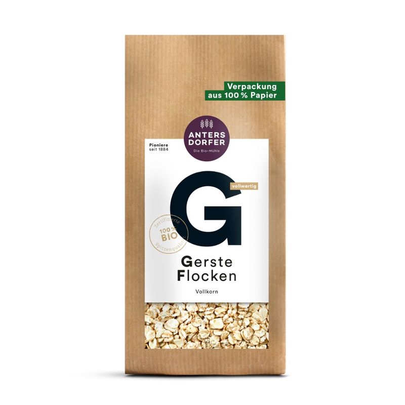 Antersdorfer - Die Bio-Mühle Bio Gerste Flocken (Vollkorn) - Produktbild