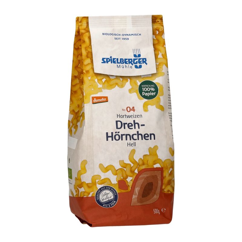 Spielberger Mühle Dreh-Hörnchen, Hartweizen, demeter - Produktbild