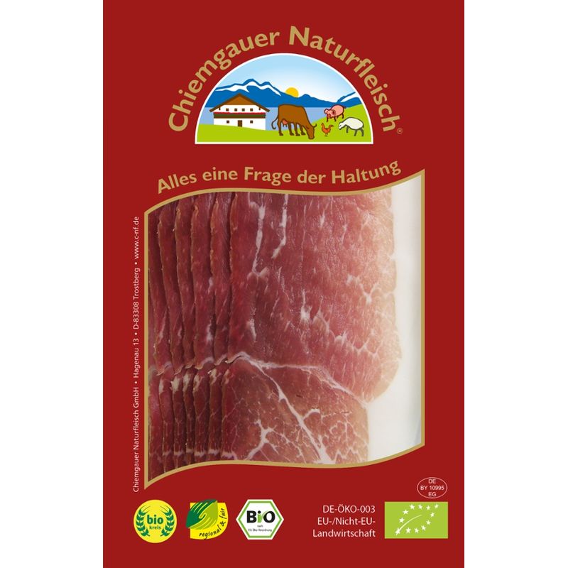 Chiemgauer Naturfleisch Schwarzwälder Schinken, geschn. 70 g, SB, kbA - Produktbild