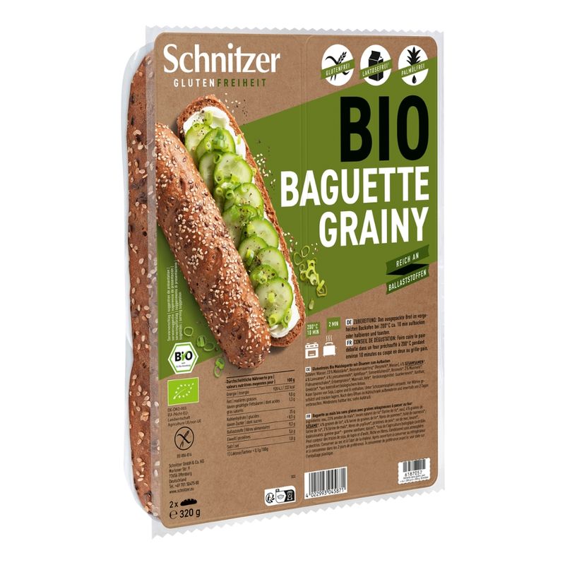 Schnitzer GLUTENFREIHEIT Bio Baguette Grainy - Produktbild