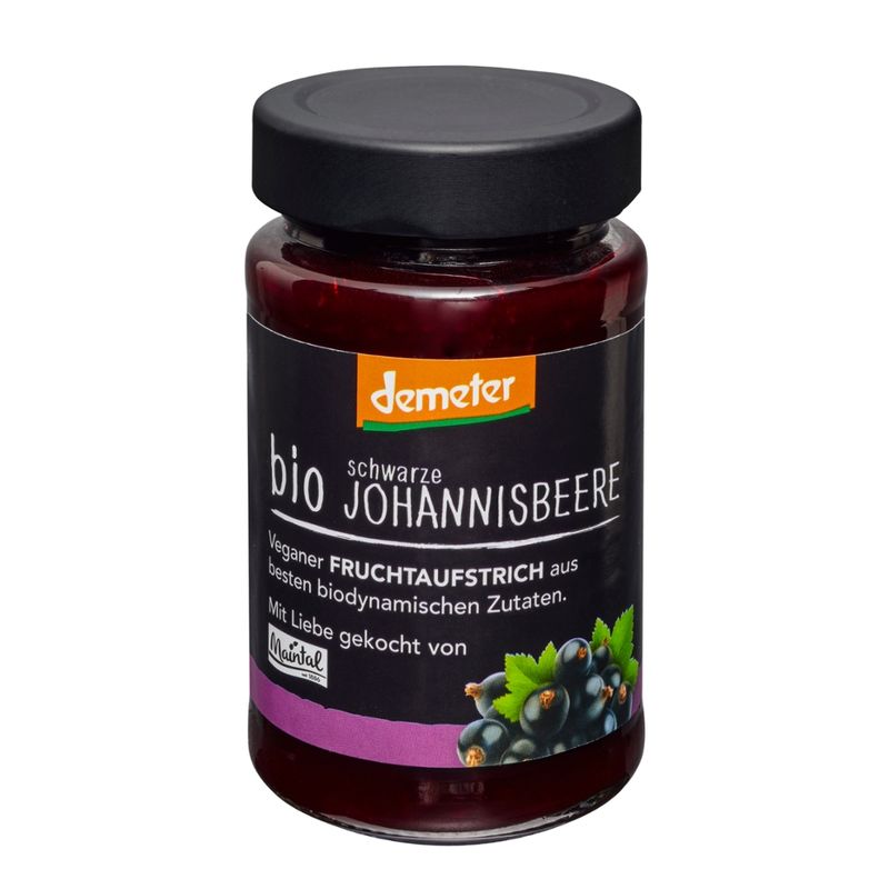 Maintal Bio Demeter Bio schwarze Johannisbeere Fruchtaufstrich - Produktbild