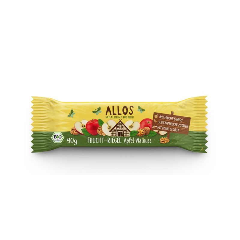 Allos Frucht-Riegel Apfel Walnuss - Produktbild