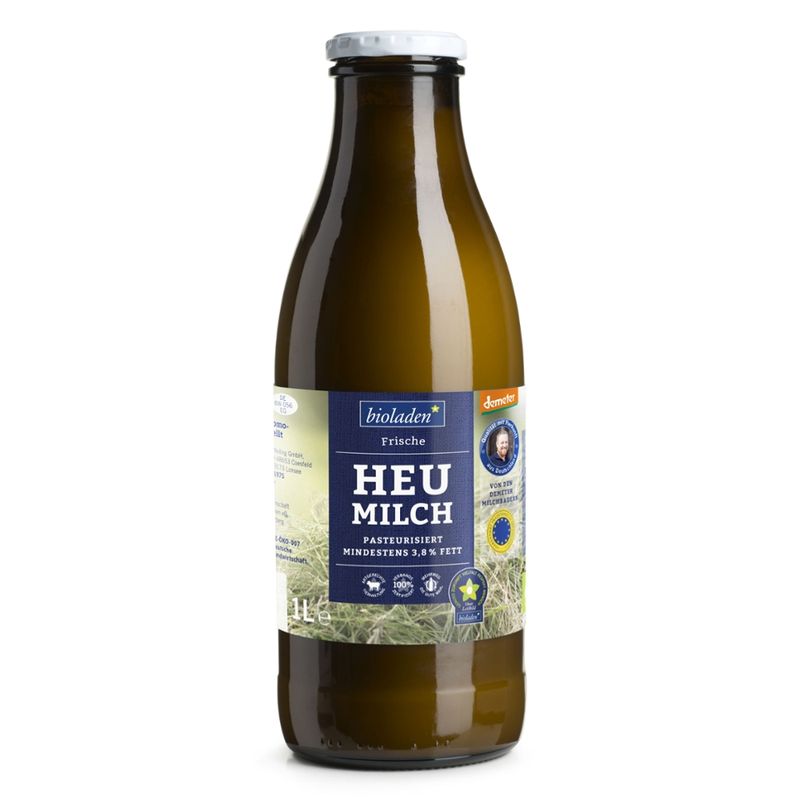 bioladen Heumilch in der Flasche, mind. 3,8 % Fett, Demeter, g.t.S. - Produktbild
